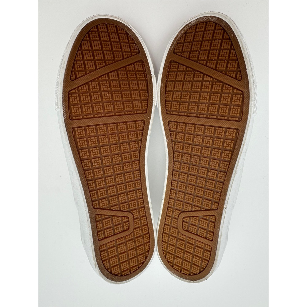 White Canvas Slip On Sneakers Women'sSize 7.5 Casual Shoes - Picture 7 of 7